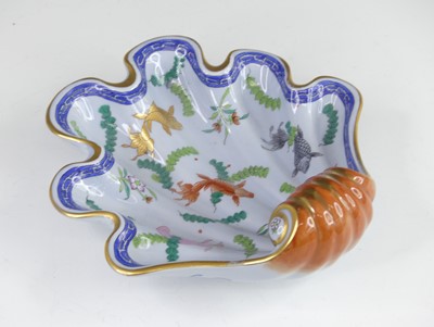 Lot 2088 - A Herend porcelain dish, of scallop form,...