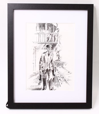 Lot 39 - John Hardy, Guild of Railway Artists, pen and...