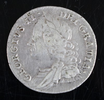 Lot 3471 - Great Britain, 1757 sixpence, George II draped...