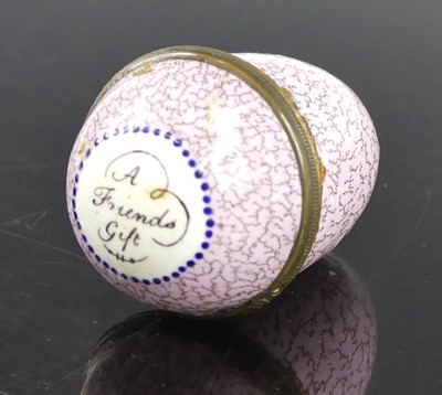 Lot 2362 - A South Staffordshire pink enamel nutmeg...