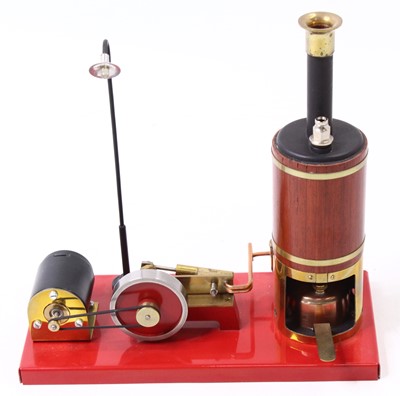 Lot 2 - A stationary engine, comprising a vertical...