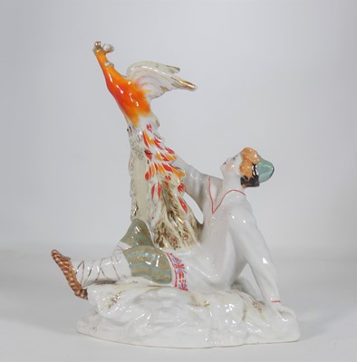 Lot 136 - A Lomonosov porcelain of Ivan and the firebird,...