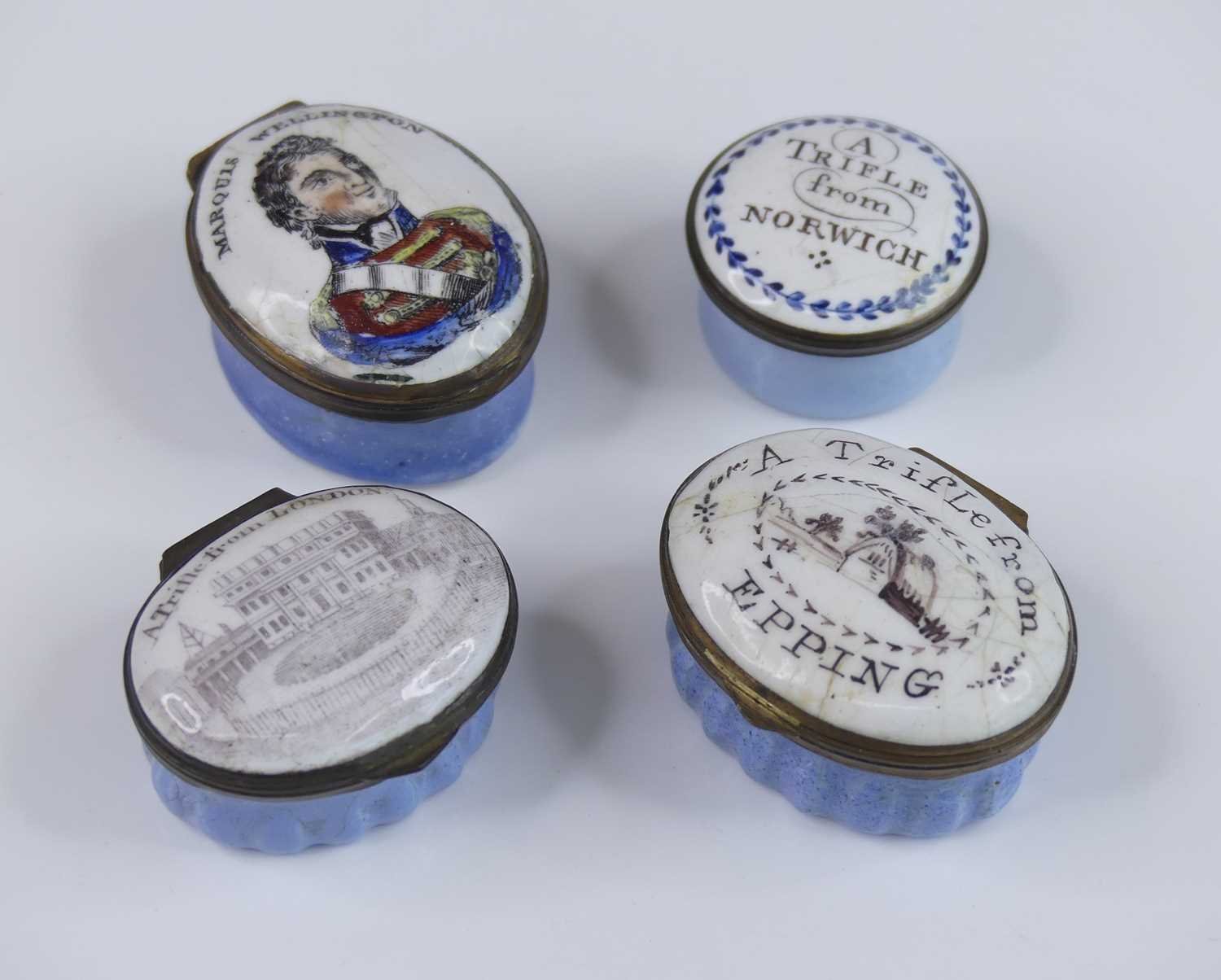 Lot 2368 - A South Staffordshire enamel patch box, late...