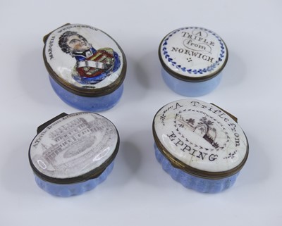 Lot A South Staffordshire enamel patch box, late...