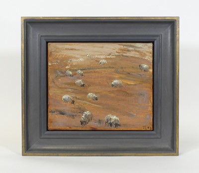 Lot 264 - Tory Lawrence (1938-2024) - Sheep on Stubble,...