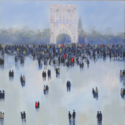 Lot 259 - David Wheeler (b.1952) - The Abbey Gate, oil...