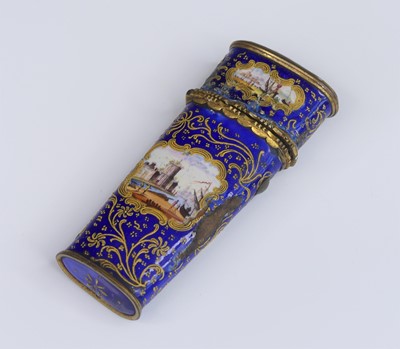 Lot A South Staffordshire enamel etui, late 18th...