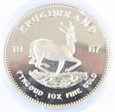 Lot 3098 - South Africa, 1967 gold Krugerrand, obv;...