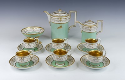 Lot 2101 - A Meissen porcelain six-place coffee service,...