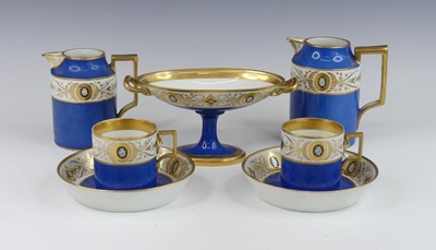 Lot 2102 - A Vienna porcelain tete-a-tete set, 19th...