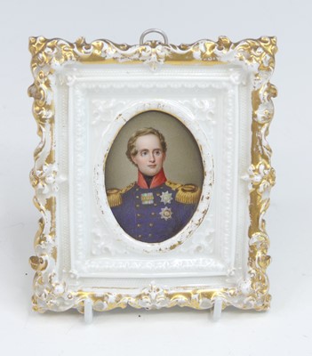 Lot 2427 - A French head and shoulders portrait miniature...