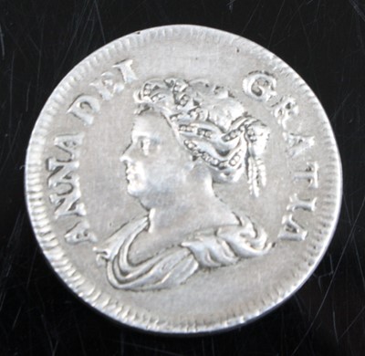 Lot 3147 - England, 1713 pattern farthing, in silver, obv:...