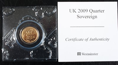 Lot 3297 - Westminster, United Kingdom 2009 gold quarter...