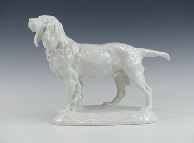 Lot 2106 - A Herend white glazed porcelain model of a...