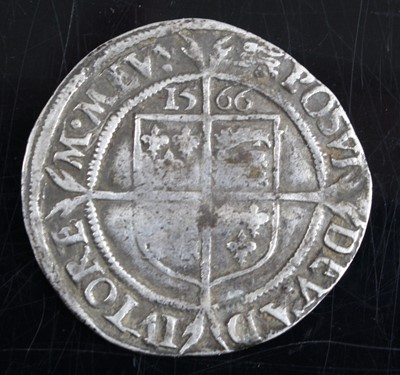 Lot 3006 - England, 1566 sixpence, Elizabeth I...