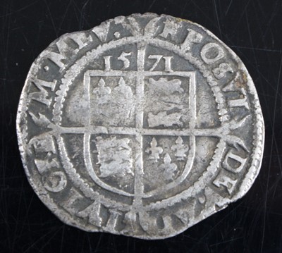Lot 3007 - England, 1571 sixpence, Elizabeth I...