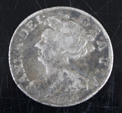 Lot 3015 - England, 1703 sixpence, Queen Anne draped bust...