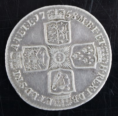 Lot 3018 - Great Britain, 1758 shilling, obv: George II...