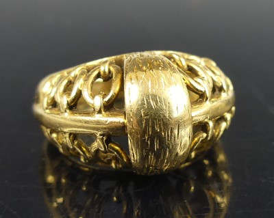 Lot 2546 - A Kutchinsky 18ct gold dome top ring, with...