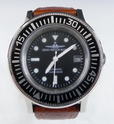 Lot 2747 - A gent's Zeno-Watch Basel steel cased...