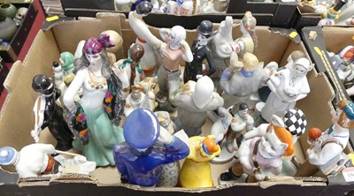 Lot 150 - A collection of Soviet porcelain figures, to...