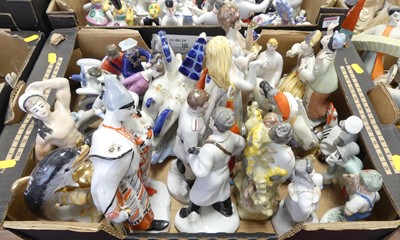 Lot 152 - A collection of Soviet porcelain figures and...