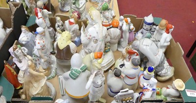 Lot 153 - A collection of Soviet porcelain figures, to...