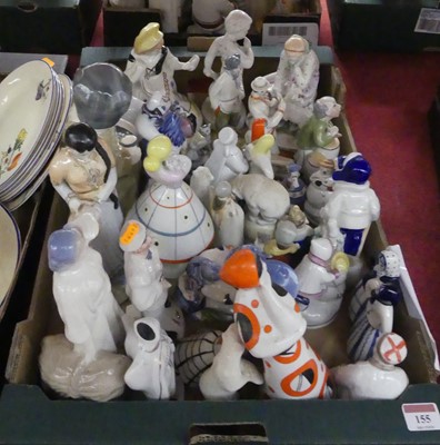 Lot 155 - A collection of Soviet porcelain figures, to...