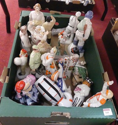 Lot 160 - A collection of Soviet porcelain figures, to...