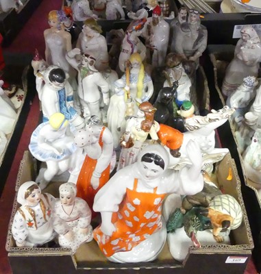 Lot 169 - A collection of Soviet porcelain figures, to...