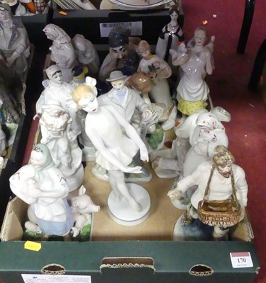 Lot 170 - A collection of Soviet porcelain figures, to...