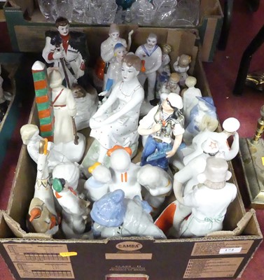 Lot 174 - A collection of Soviet porcelain figures, to...