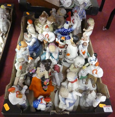 Lot 178 - A collection of Soviet porcelain figures, to...