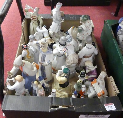 Lot 179 - A collection of Soviet porcelain figures, to...