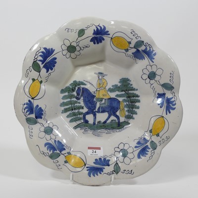 Lot 24 - A Dutch delft polychrome tin-glazed...