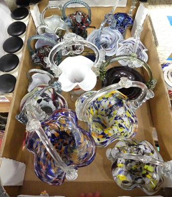 Lot 66 - A collection of Murano coloured glass baskets