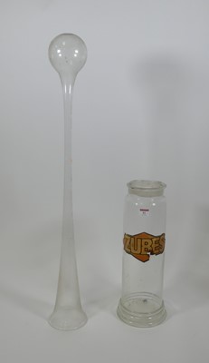 Lot 81 - A Zubes glass advertising jar, h.46cm, and a...