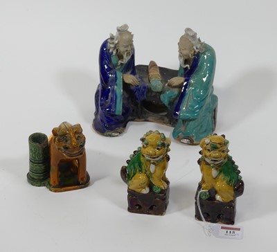 Lot 115 - A collection of Chinese pottery, to include...