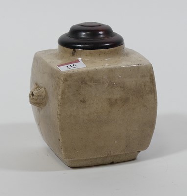 Lot 116 - A Chinese white glazed jar, having a carved...