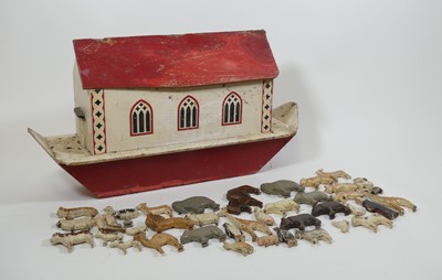 Lot 182 - A polychrome painted child's model of Noah's...