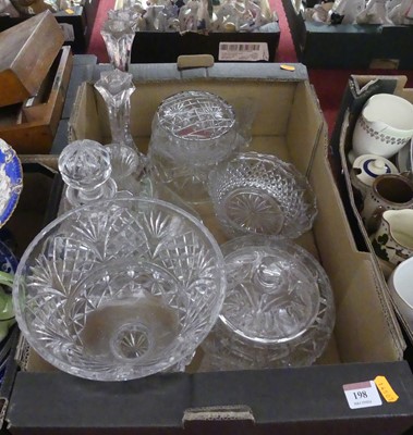 Lot 198 - A collection of various cut glassware