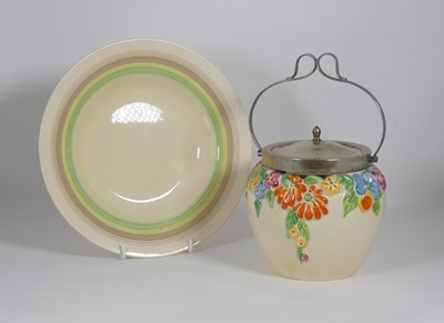 Lot 206 - A Clarice Cliff Newport Pottery floral...