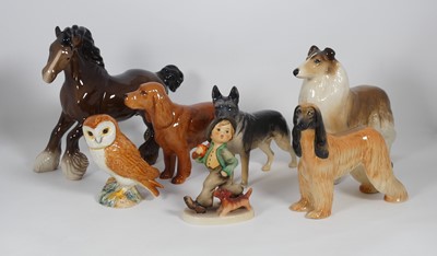 Lot 210 - A Beswick pottery figure of a rough collie dog,...