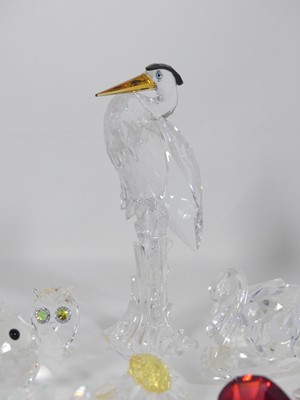 Lot 226 - A Swarovski crystal figure of a heron,...
