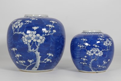 Lot 256 - A Chinese porcelain ginger jar, underglaze...