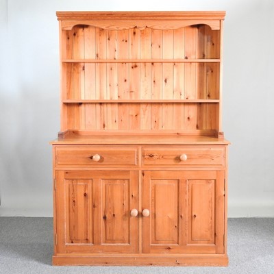 Lot 1115 - A modern pine kitchen dresser, width 128cm