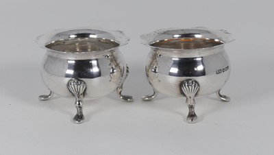 Lot 312 - A pair of silver table salts, Sheffield, 1900,...