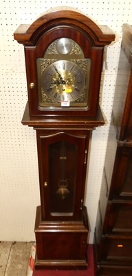 Lot 1128 - A reproduction mahogany striking and chiming...