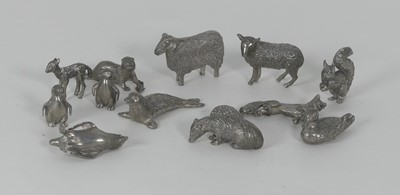 Lot 333 - A collection of silver plated miniature ...