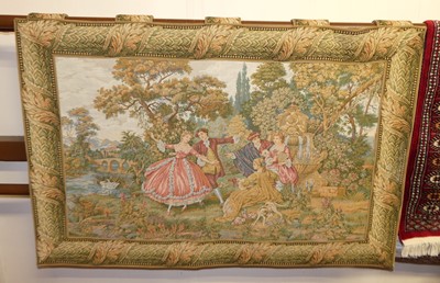 Lot 1154 - A Continental needlework embroidered wall...